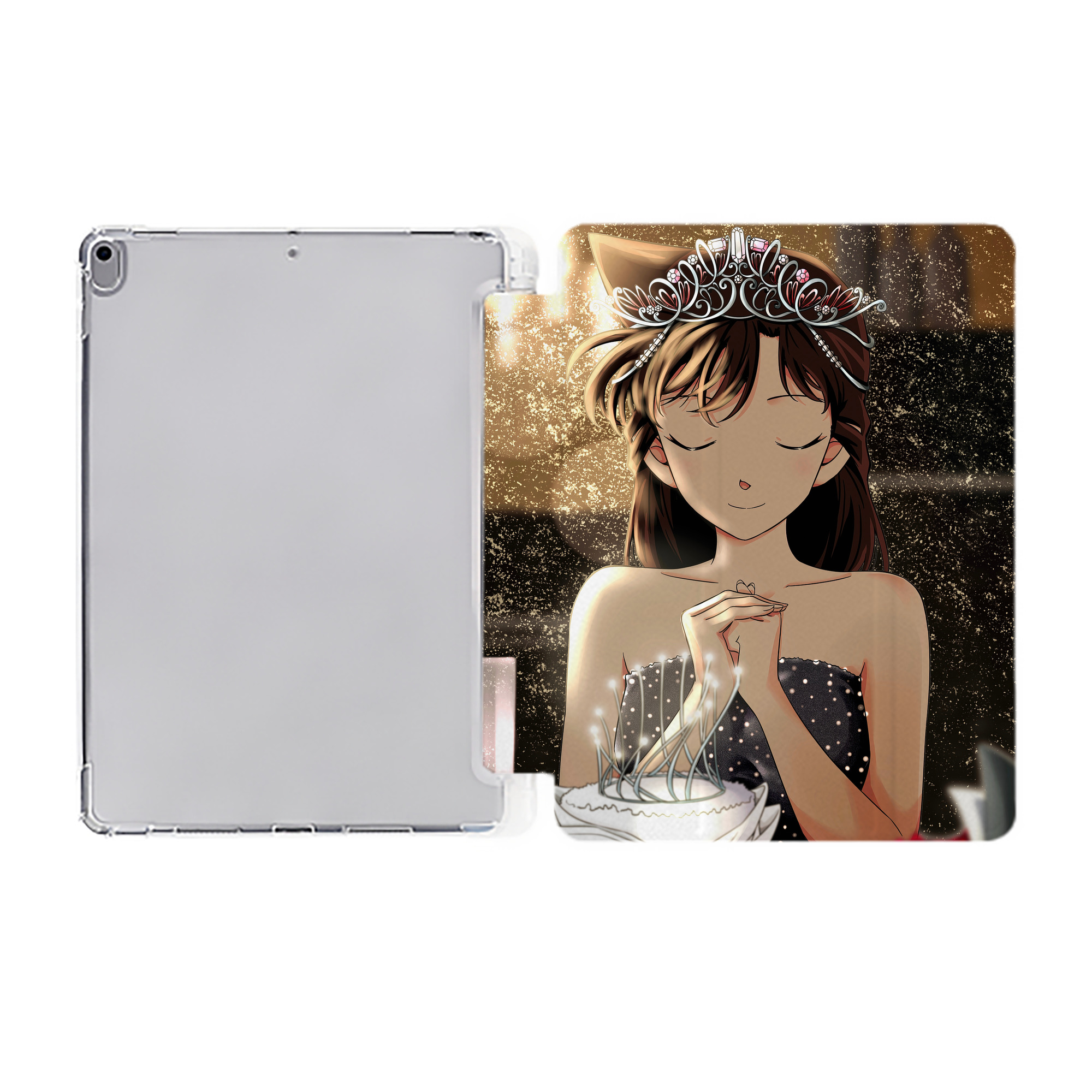 （画像用） 名探偵コナン Detective Conan IPad ケース ペン収納付き 三つ折りスタンド PUレザー×シリコン 対応機種9.5/10.5/10.9インチ